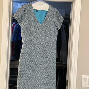 Talbots tweed A-line dress with v-neck